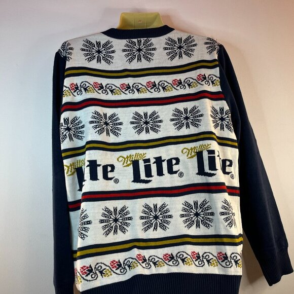 Miller Lite Men's Acrylic Christmas Sweater - Size Medium - Picture 3 of 5